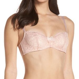 NEW Wacoal b.tempt’d Ciao Bella Balconetta Lace Bra, Size 32DD, Pink